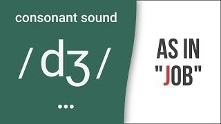 Consonant Sound / dʒ / as in "job" – American English Pronunciation