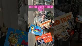 FALL BROADWAY PREVIEW! (PT. 1) #broadway #playwright #theatre #musicals #nyc #theatrenerd