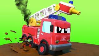 Fire Truck is STUCK in MUD!  | Tom's Garage The Tow Truck | Car City World App