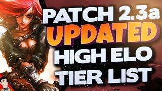 Patch 2.3a NEW UPDATED HIGH ELO TIER LIST FOR EVERY ROLE | WILD RIFT | BEST META CHAMPIONS