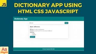 How to Build a Dictionary App in JavaScript