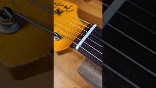 Hand cutting a bone nut for a Fender Stratocaster guitar #luthier #guitarrepair #luthiery