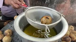 Lucknow Most Viral Desi Ghe Wali Bati Chokha Making Rs. 80/- Only l Lucknow Street Food