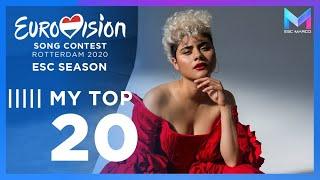 Eurovision 2020 Season - MY TOP 20 (so far) | (01/02/20)