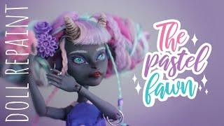 Making a BIRTHDAY GIFT for MYSELF!  Pastel doll repaint | Monster High