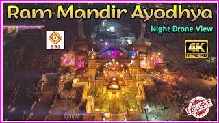 Exclusive : Shri Ram Mandir Night View of Diwali Night | Ram Temple Construction Update | Drone SRJ