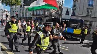 Pro Hamas Idiot Infiltrates Tommy Robinson March