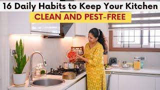 16 Daily Habits to Keep Your Kitchen Clean & Pest Free | Best Way to Maintain a Modern Kitchen