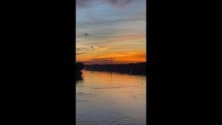 Breathtaking view of the sunset from Kazir Bazar Bridge in Sylhet