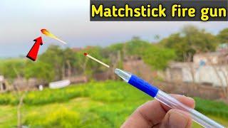 Match stick fire gun | amazing matches rocket | matchstick rocket fire gun | diy mini rocket