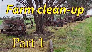 The Great Farm Clean-up Part 1 - A Farm Tour of the old Machinery and the Plan to Sell it on Ebay!