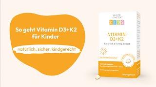 White Omega Vitamin D3+K2: So geht Vitamin D3+K2 für Kinder