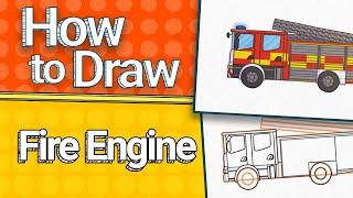 How To Draw A Fire Engine | Drawing Tutorial