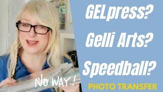 Gelli vs. Gelpress vs. Speedball : Which Gel Printing Plate is best for IMAGE TRANSFER?