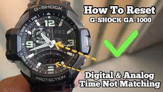 How To Reset G-SHOCK GA-1000 | Digital and Analog Time Synchronized