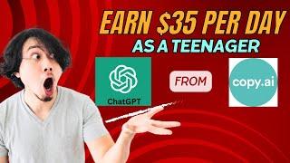 Using moneypantry and copy.ai, How to earn $35 in 15 minutes as a teenager