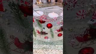 Christmas in July centerpiece idea #decorideas #homeinspo #homedecor #diyhomedecor #christmasinjuly