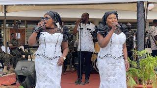 Tagoe Sisters Entertain the Patrons at their Mother In Law funeral with Back to Back hit songs 