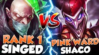 WHEN PINK WARD SHACO MEETS THE RANK 1 SINGED! (BATTLE OF THE ONE TRICKS)