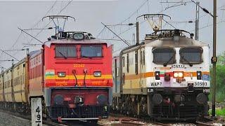 Dangerous 130kmph WAP7 Coromandal+Kriya Yoga+Patna Garib Rath+Ajmer SF+BBS JS attacks Shyamchak- IR