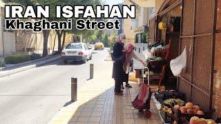 walk with me in beautiful khaghani street(4k)/iran isfahan khaghani street2022