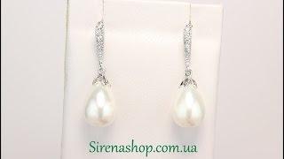 Sirenashop.com.ua: Бижутерия (Серьги Виолетта) с фианитами