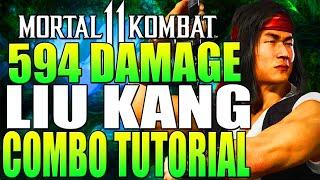Mortal Kombat 11 - 594 Damage Liu Kang Combo Tutorial - Daryus P