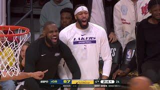 Tristan Thompson's dunk gets LeBron and AD out of their seats 