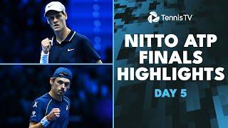 Sinner Takes On Medvedev; Fritz Plays De Minaur | Nitto ATP Finals 2024 Highlights Day 5