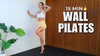 15 MIN STANDING WALL PILATES WORKOUT | Full Body