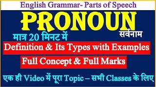 Pronoun | Pronoun and its Types in English Grammar | Parts of Speech | Pronoun with Examples & Chart