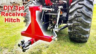 DIY easy homemade 3pt tractor tow bar with demo! Branson 2515H Farmers Equipment Cat 1 Compact