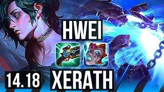 HWEI vs XERATH (MID) | 5/1/8, 500+ games | NA Master | 14.18