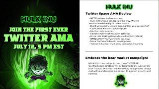 HULK INU'S FIRST EVER TWITTER AMA