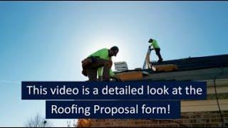 Roofing Proposal Form: Step-by-Step Tutorial"