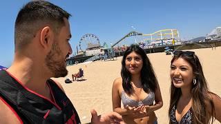 Picking Up Hotties on Los Angeles Beach 