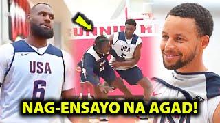 Panoorin mo ang First Practice ng Team USA bago ang Olympics! LeBron, Curry, at KD...