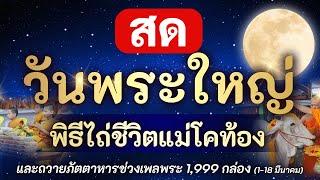  #พิธีสด วันพระใหญ่ #ไถ่ชีวิตโคแม่ลูกจากโรงฆ่าสัตว์  และโครงการถวายภัตตาหารช่วงเพลพระ(1-18 มีนาคม)