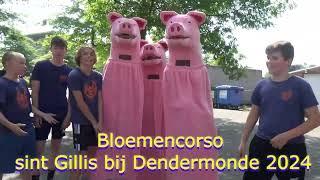 de volledige Bloemencorso van Sint Gillis bij Dendermonde op 1 september 2024