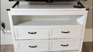 4 Drawer Dresser Chests with LED Light, Wide Chest of Drawers with Metal Handles Review