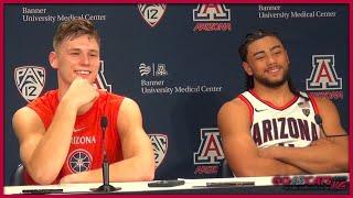 Arizona guards Pelle Larsson & Kylan Boswell talk after Washington win | GOAZCATS.com video