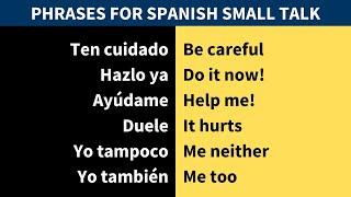 Short Spanish Phrases for Small Talk