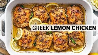 GREEK LEMON CHICKEN is a must-make, super easy dinner recipe!