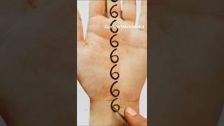 6 Number Easy Simple Mehndi Design Trick  #mehndi #henna #youtubeshorts #shortvideo #trending