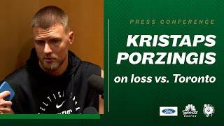 PRESS CONFERENCE: Kristaps Porzingis says Celtics played without 'spirit and personality'