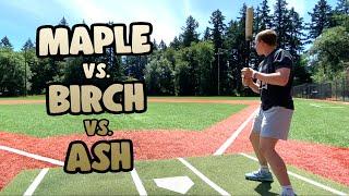 ASH vs MAPLE vs BIRCH - Which is better? Wood Baseball Bat Reviews