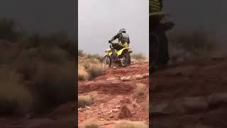 DRZ400 Dirt Bike Struggles to Conquer Moab Hill Climb! #dirtbike  #moab #hillclimb  #shorts