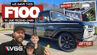 INCREDIBLE Classic Ford F100 Budget Transformation! I Surprised My Friend With It!