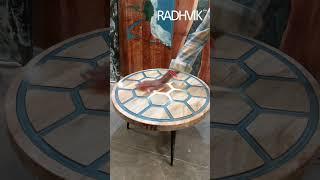 Light Up Epoxy Resin Table! #epoxytable #lightingdesign #centertable #decor #shorts