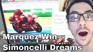 Remembering  Aprilia,Honda and Gilera Champ Simoncelli and First Win in Ducati for  Marquez